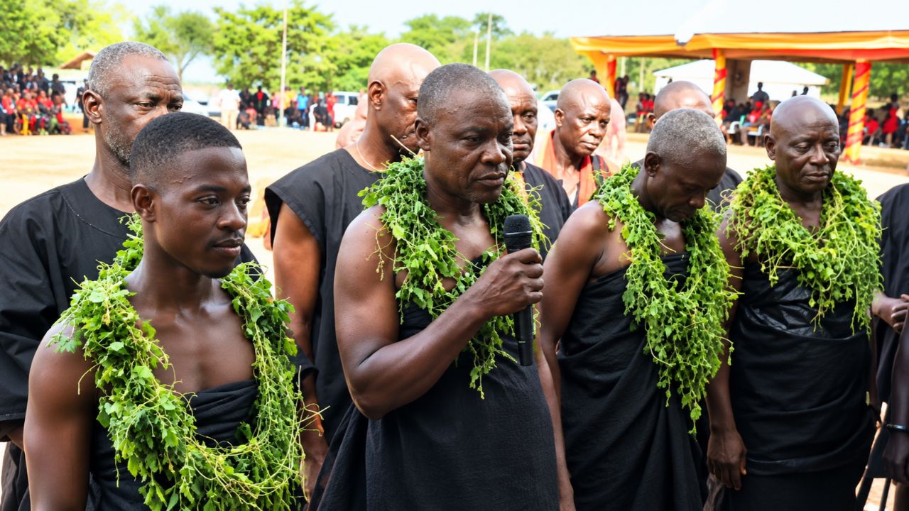 AKYEM OTWINSO CHIEF URGES YOUTH TO SHUN DRUG ABUSE PRIORITIZE EDUCATION