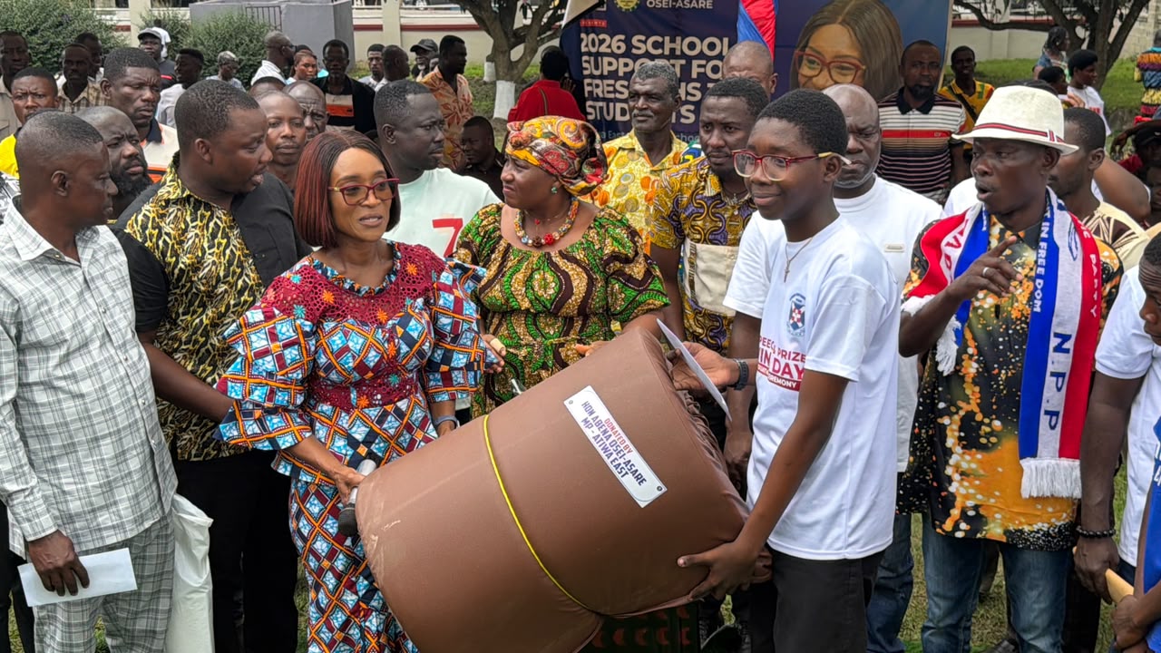 ATIWA EAST MP SUPPORTS OVER 200 BECE GRADUATES WITH SHS PROSPECTUS ITEMS AND CASH.